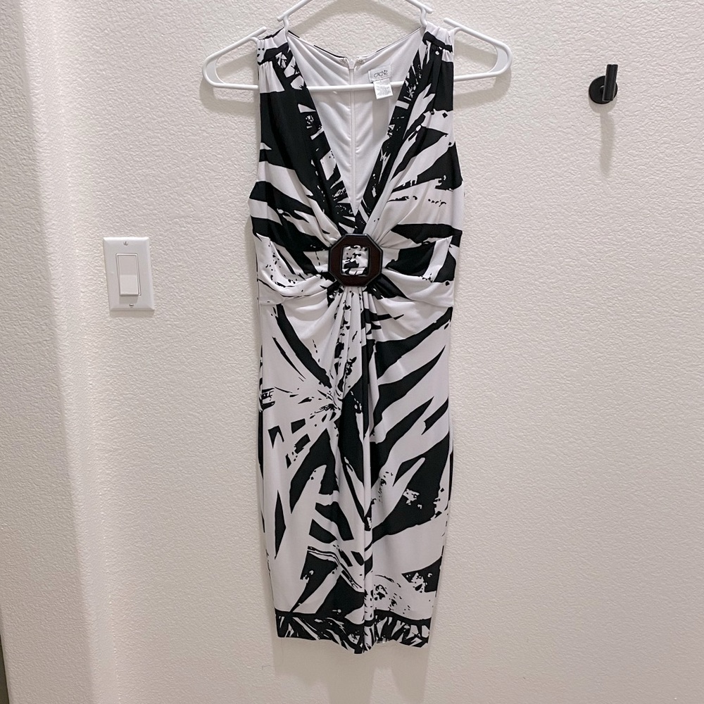 Cache Black & White Dress - Size 6